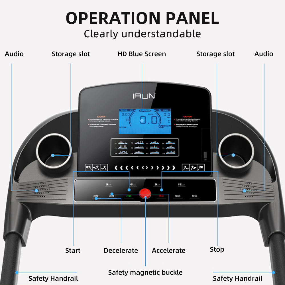 New Design Screen Home Use Fitness Exercise Running Machine Treadmill Sports Motorized Treadmill